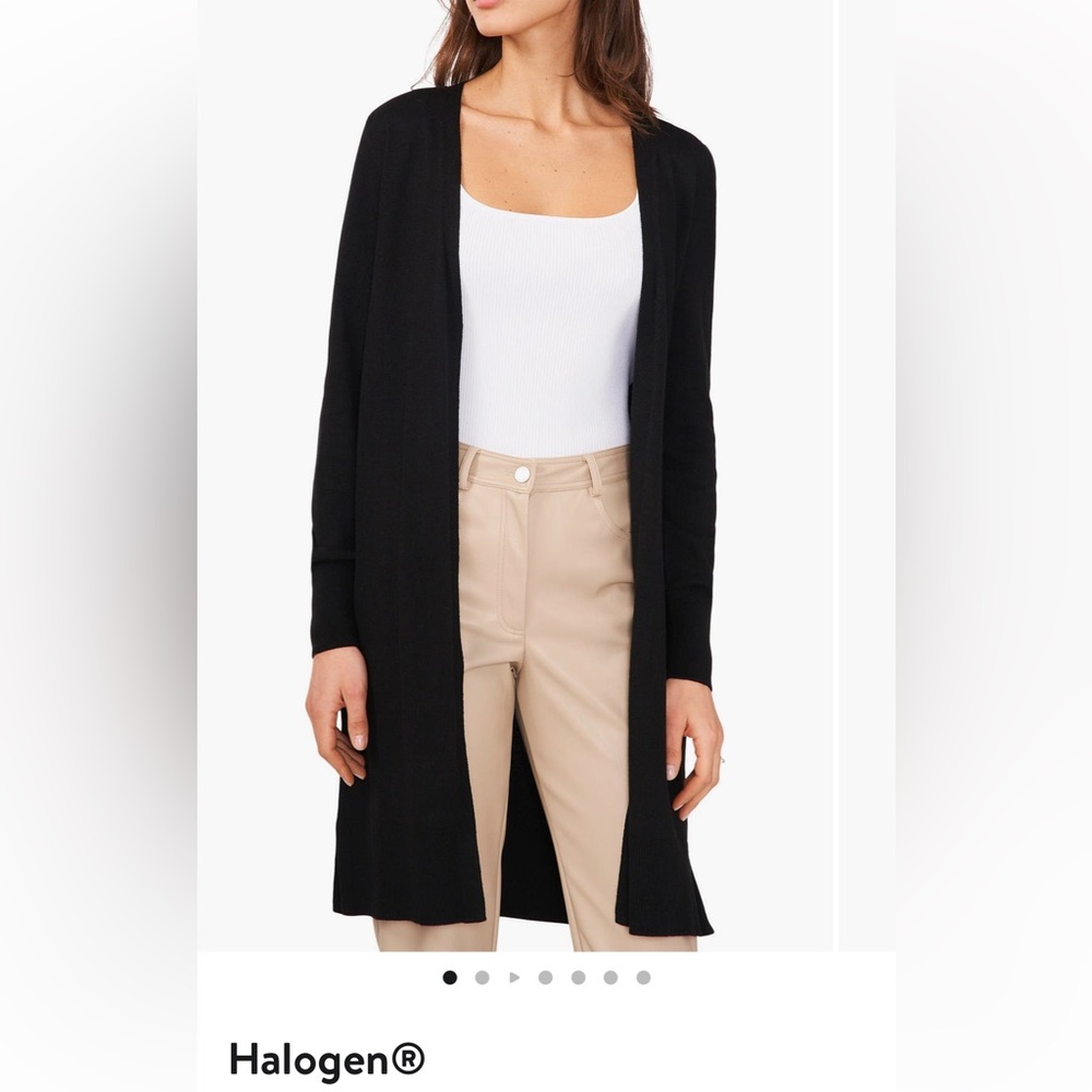 Halogen Open Front Longline Cardigan - Navy